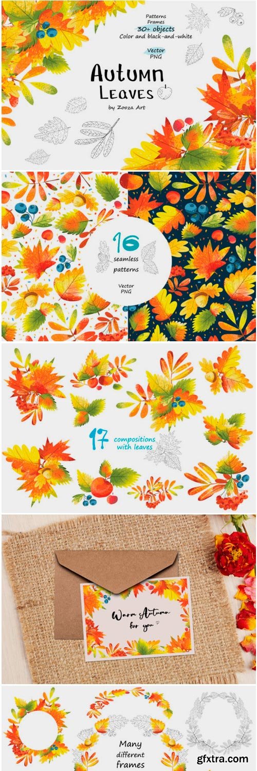 Autumn Leaves Objects Patterns Frames 1836107
