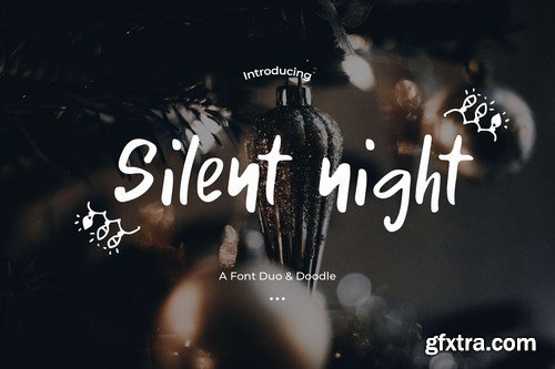 Silent night - Font Duo & Doodle