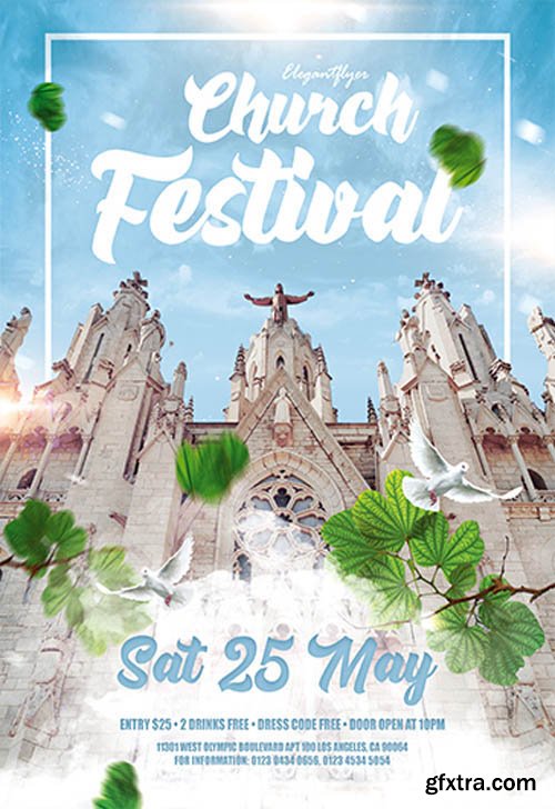 Church Festival V0210 2019 Premium PSD Flyer Template