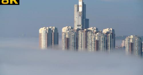Fog in the City and Skyscrapers on the Cloud