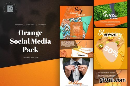 Orange Social Media Banners Pack