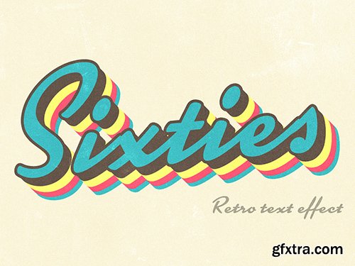 Vintage Sixties-Style Text Effect 293841383