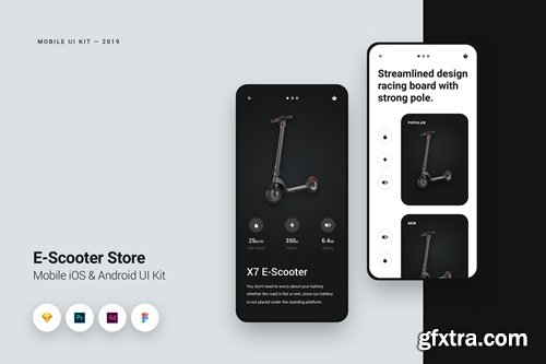 E-Scooter Store iOS Mobile UI Kit