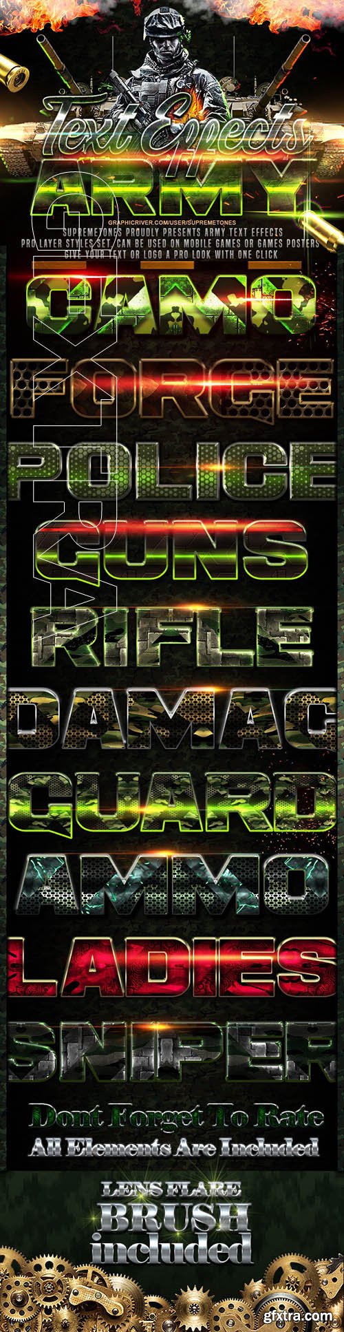 GraphicRiver - Army Photoshop Text Effects 24696024
