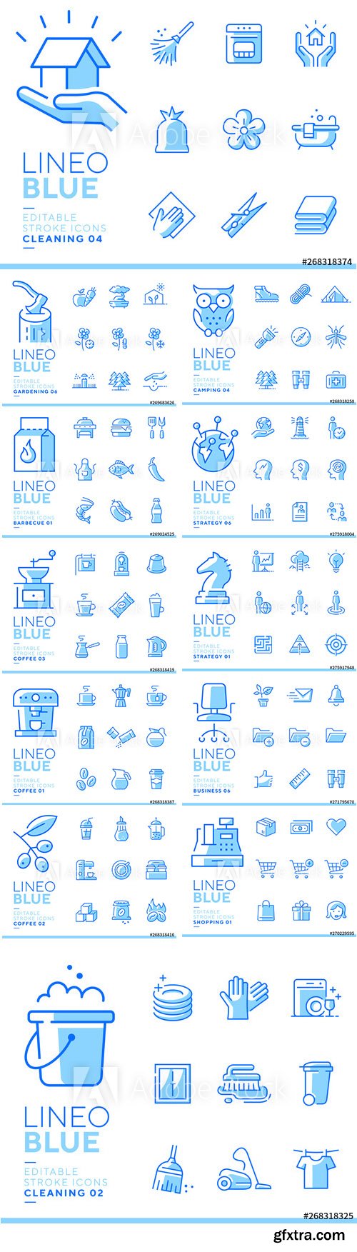 Lineo Blue - Line Icons Pack Vol 3