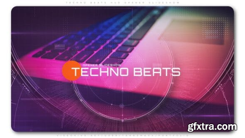 VideoHive Techno Beats HUD Opener Slideshow 23555634