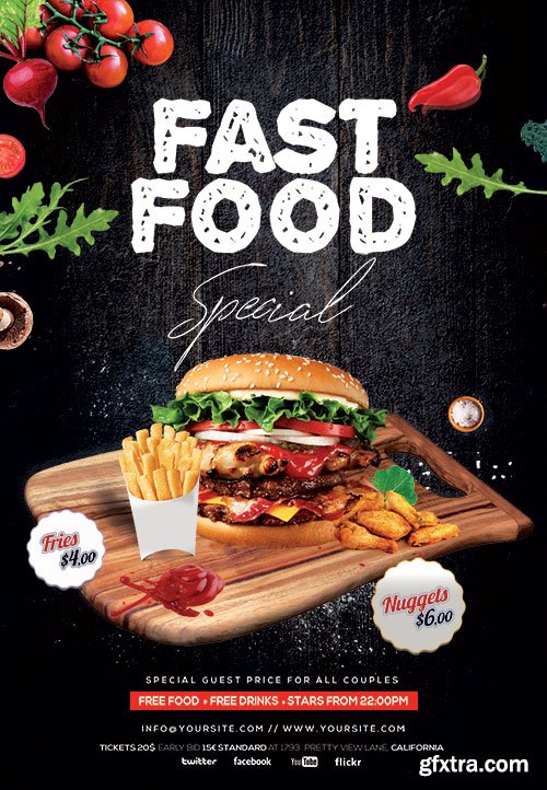 Fast Food Special Psd Flyer Template