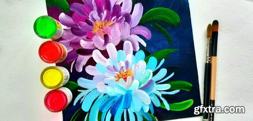 Easy Flower Painting Tutorial for Beginners: How to Paint Peony Flowers with Acrylic Paint on Canvas