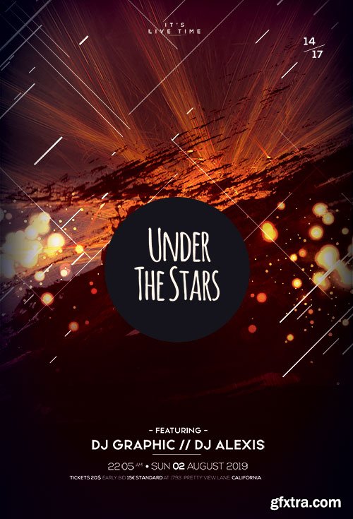 Under The Stars PSD Flyer Template