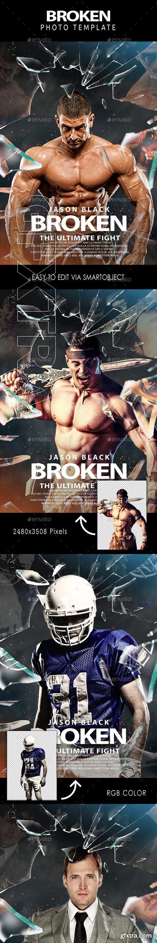 GraphicRiver - Broken Glass Action Movie Poster Template 24032099