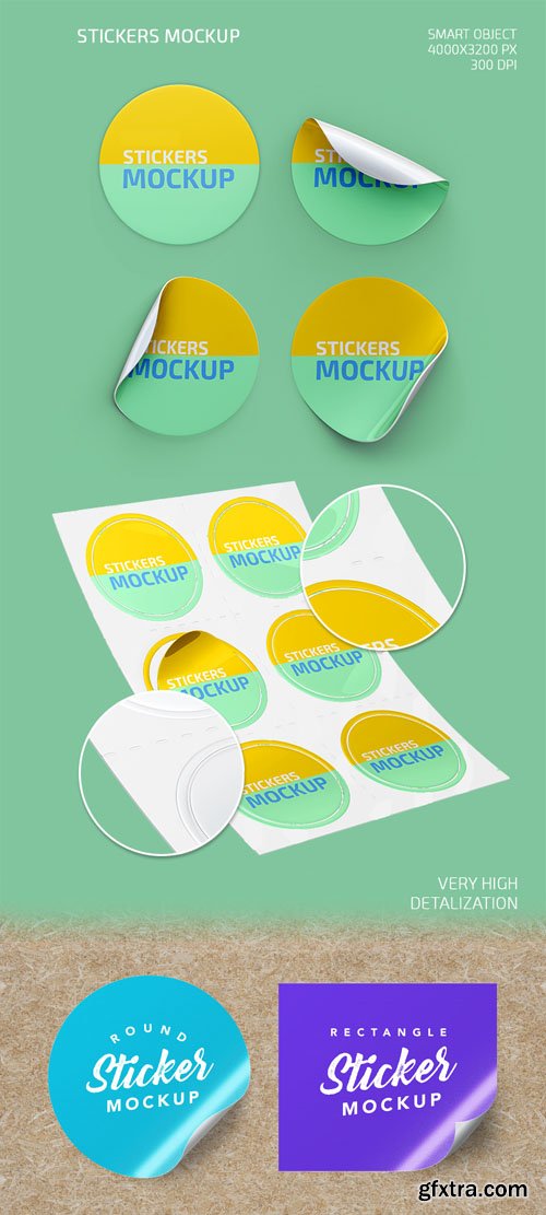 Stickers PSD Mockups Collection