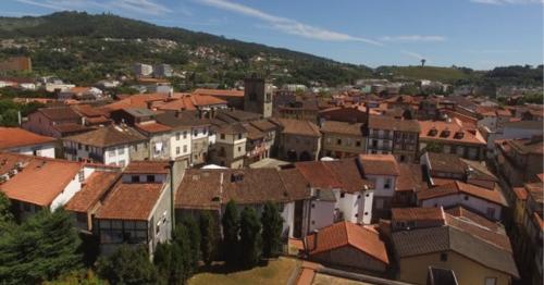 Flying Over Wonderful Historical City Center (Guimarães)