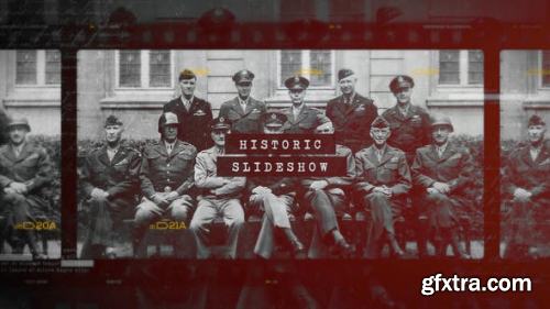 VideoHive Historic Chronicle Slideshow World War Old Vintage Memories Retro Photo Album 24603511