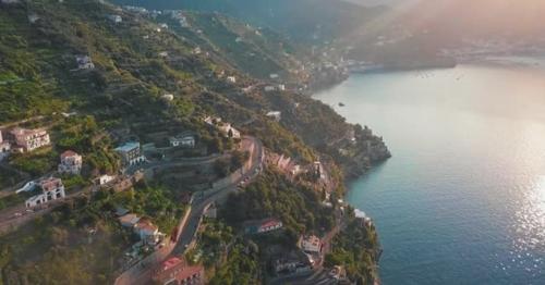 Aerial of Amalfi Coast