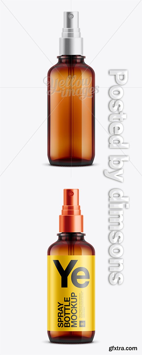 Amber Spray Bottle Mockup 11062