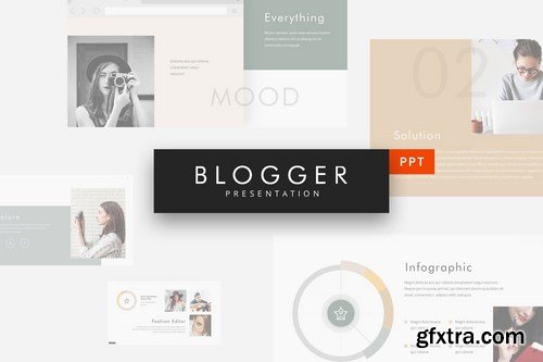 Blogger - Simple Powerpoint Google Slides and Keynote Templates