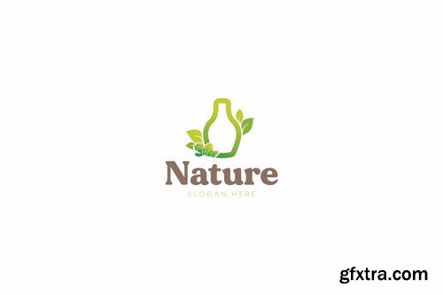 Nature healthy Drink Logo Template