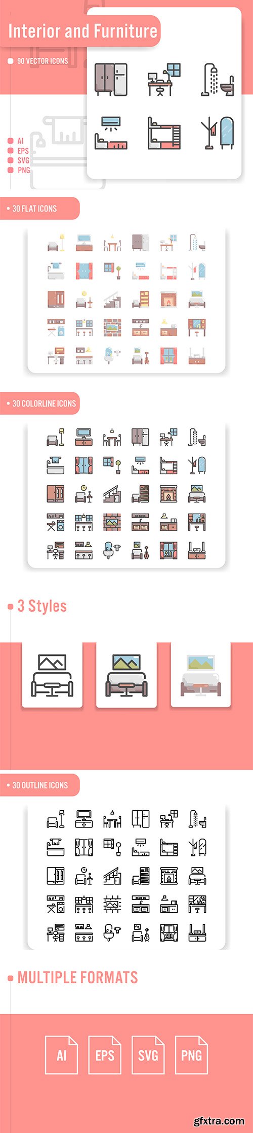Interior and Furniture Icon Set