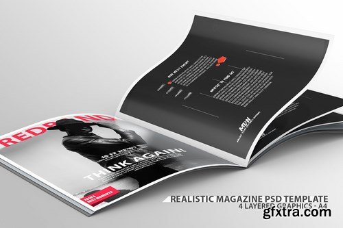 Realistic Magazine PSD Template