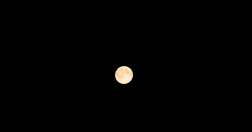 Full Moon Moving In Black Night Sky
