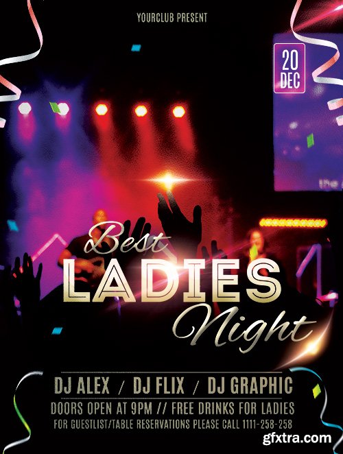 Best Ladies Night PSD Flyer Template