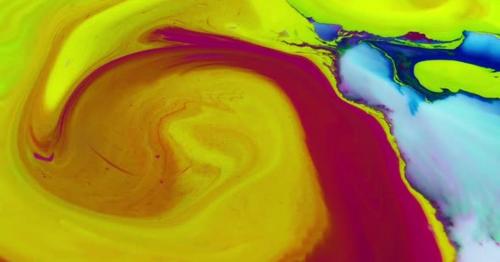 Slow Motion Colorful Swirling Mixture Texture