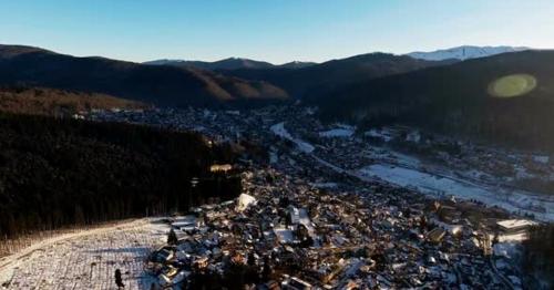 Winter Sunrise Over Mountain City