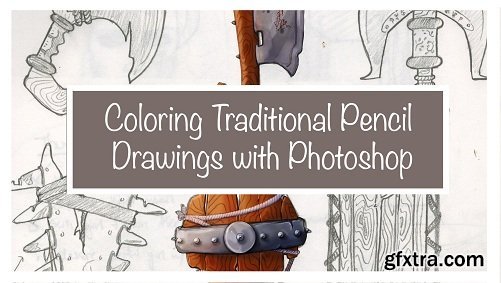 Coloring Traditional Pencil Drawings with Photoshop
