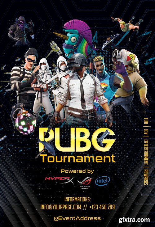 PUBG Tournament - Premium flyer psd template