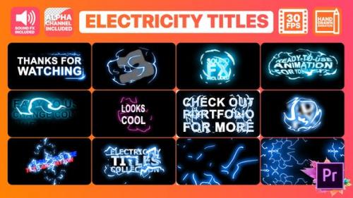 Videohive - Electricity Titles Collection | Premiere Pro MoGRT - 24834735