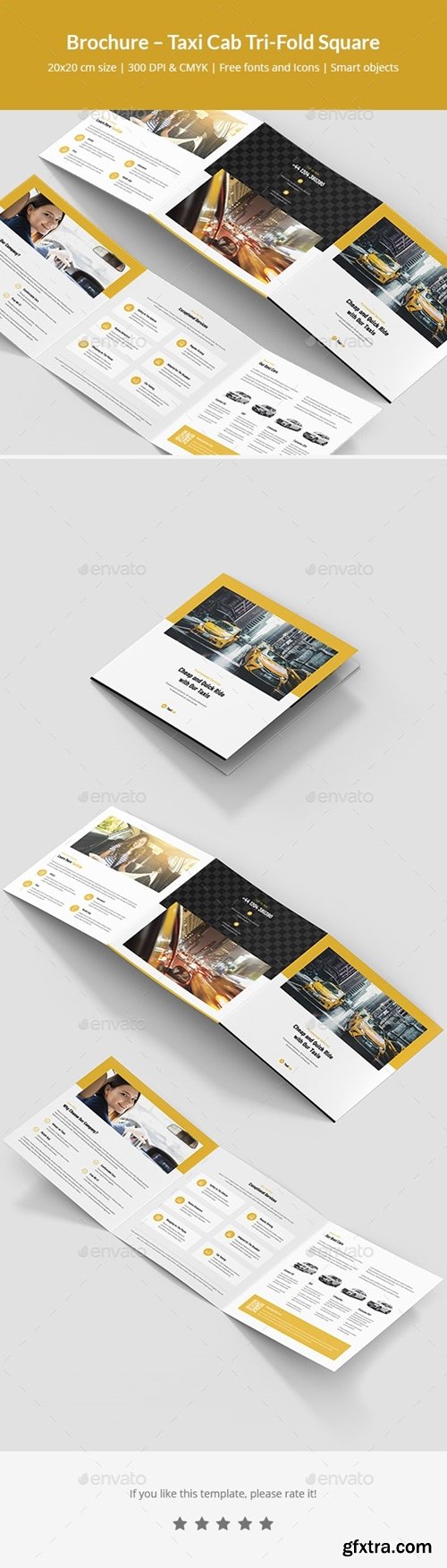 GraphicRiver - Brochure – Taxi Cab Tri-Fold Square 24820033