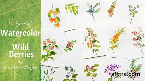 Painting 15 Types of Wild Berries with Watercolors