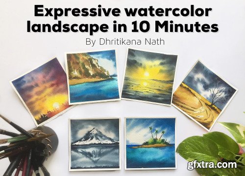 Expressive Watercolor Landscape in 10 minutes
