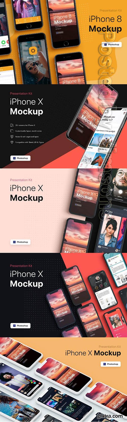 Presentation Kit - iPhone showcase Mockup 6