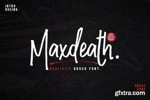 Maxdeath Brush Font