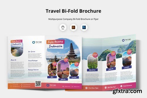 Bifold Brochure Template - Travel Agent