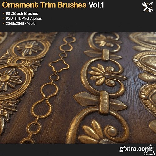 ZBrush - 60 Ornament Trim Brushes Vol.1