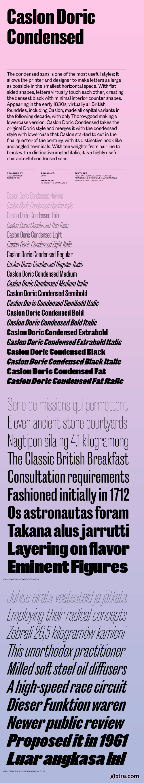 Caslon Doric Condensed Font Family