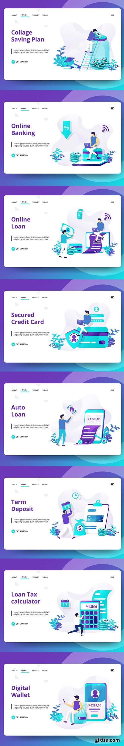 Credit And Loan Landing page template vol 2