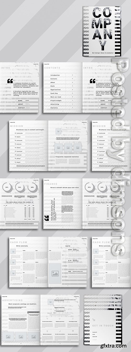 Grayscale Brochure Layout 296175980