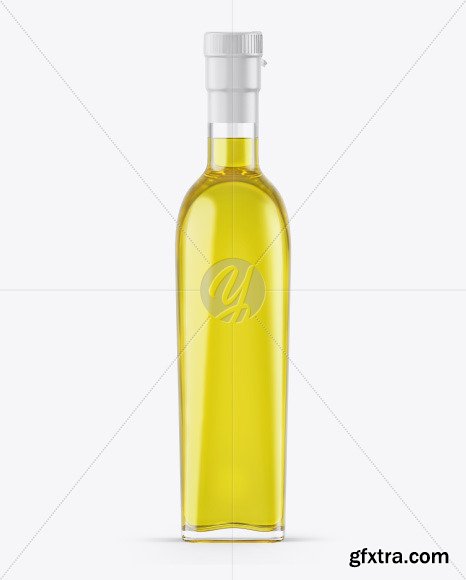 Clear Glass Olive Oil Bottle Mockup 49934