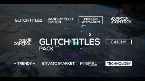 Videohive - Glitch Titles Pack - 22395877