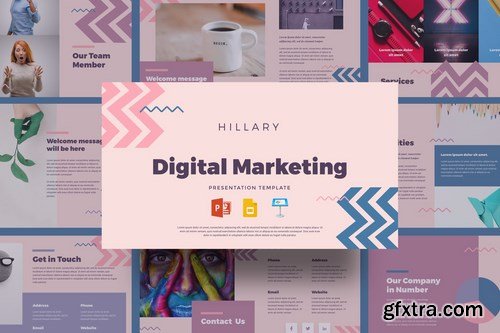 Hillary - Digital Marketing Presentation Templates