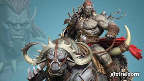 Orc Rider and Bull Creature Creation in Zbrush