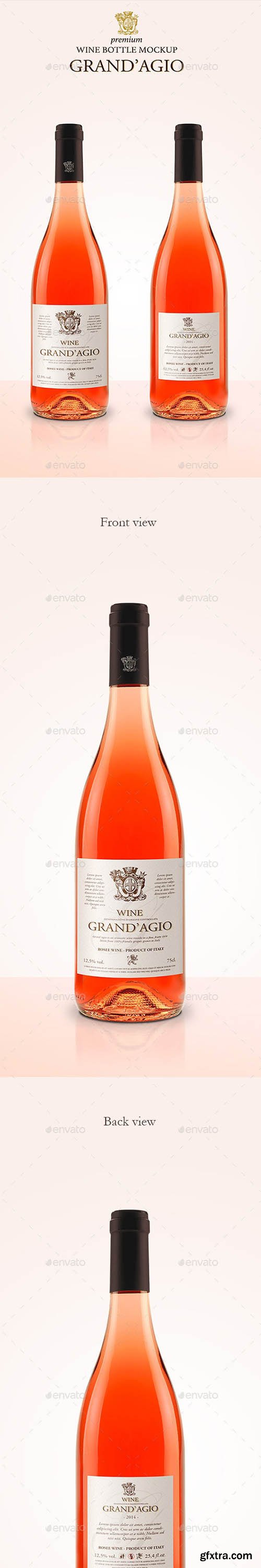 GraphicRiver - Premium Rosé Wine Mockup
