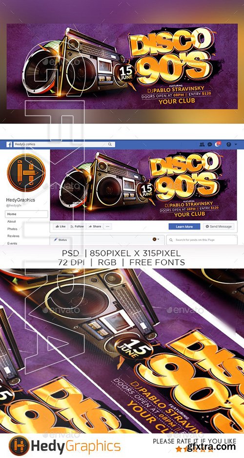 GraphicRiver - Disco 90\'s Facebook Timeline 24755503