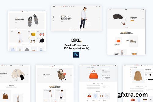 Dike-Fashion Ecommerce PSD Template ( Vol.01)