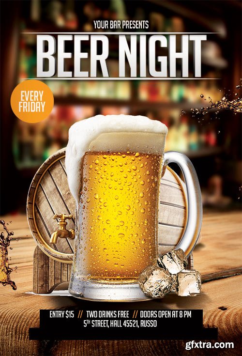 Beer Night - Premium flyer psd template