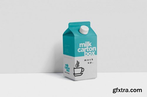Juice - Milk Mockup in 500ml Carton Box