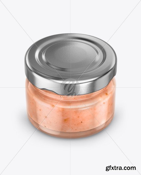 Glass Jar with Creamed Honey Mockup 50509